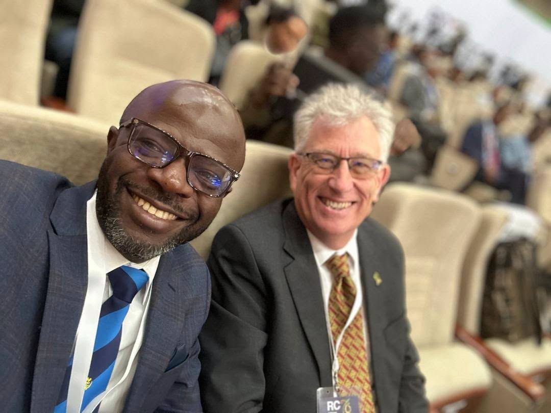 Prof Bob Mash and Dr Nana Kwame Ayisi-Boateng at RC76